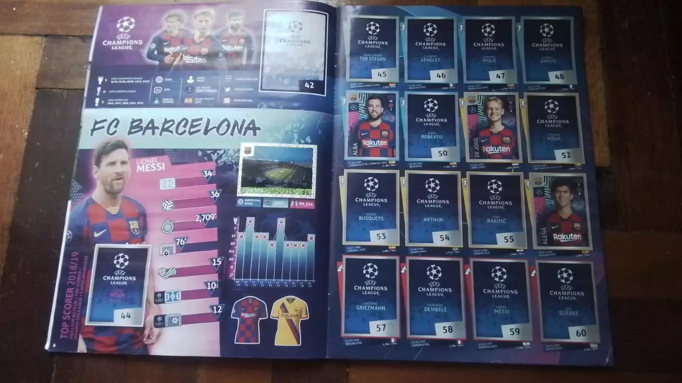 Альбом Лига чемпионов 2018 - 2019 Topps 144 наклейки 1