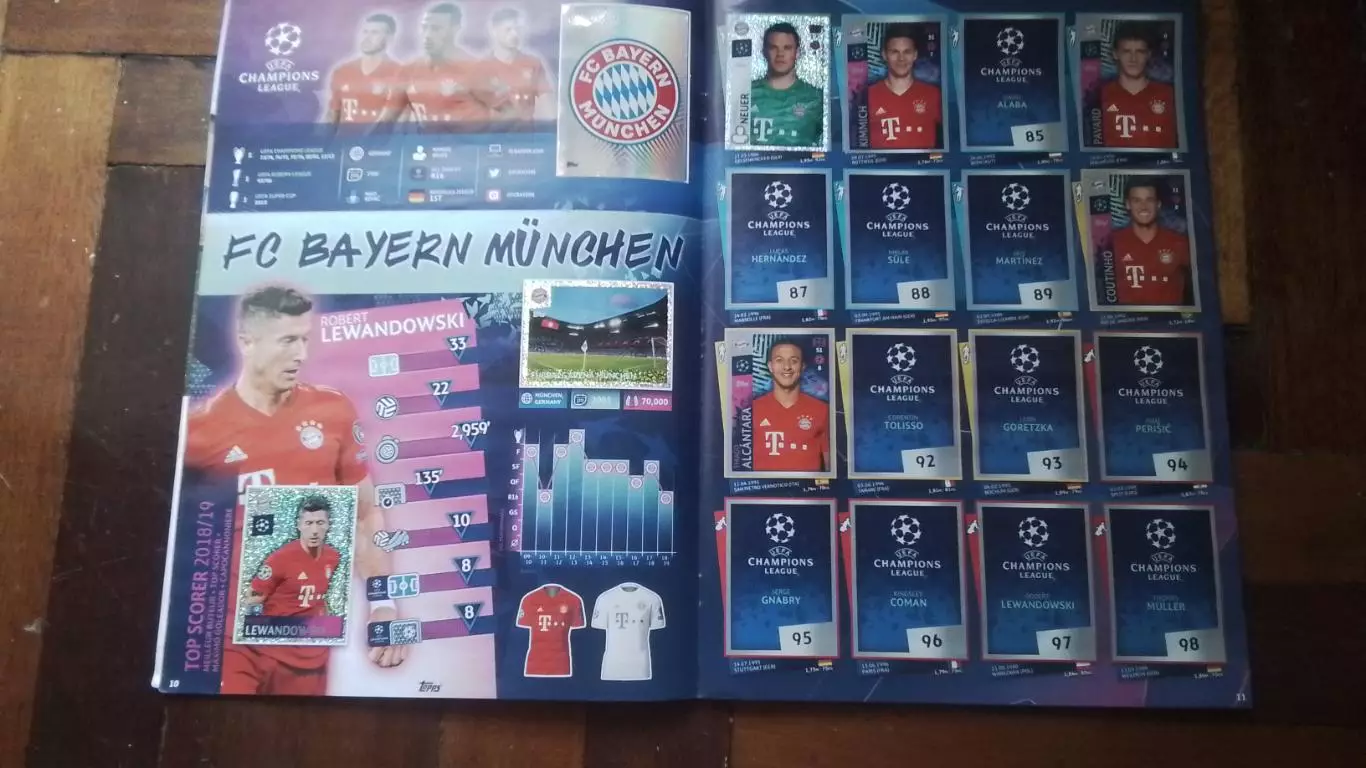Альбом Лига чемпионов 2018 - 2019 Topps 144 наклейки 2