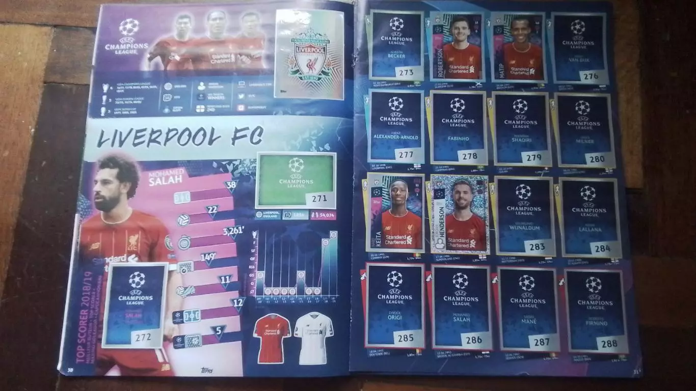 Альбом Лига чемпионов 2018 - 2019 Topps 144 наклейки 3