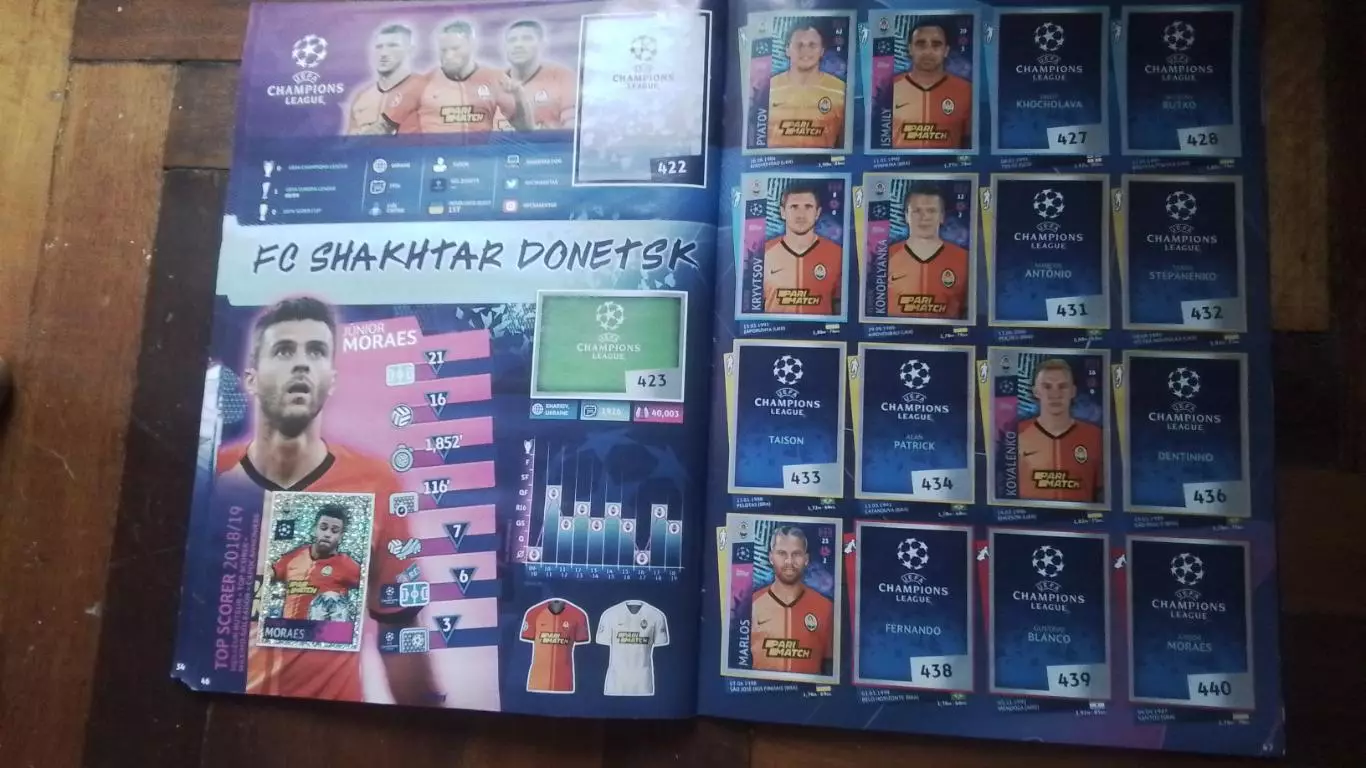 Альбом Лига чемпионов 2018 - 2019 Topps 144 наклейки 6