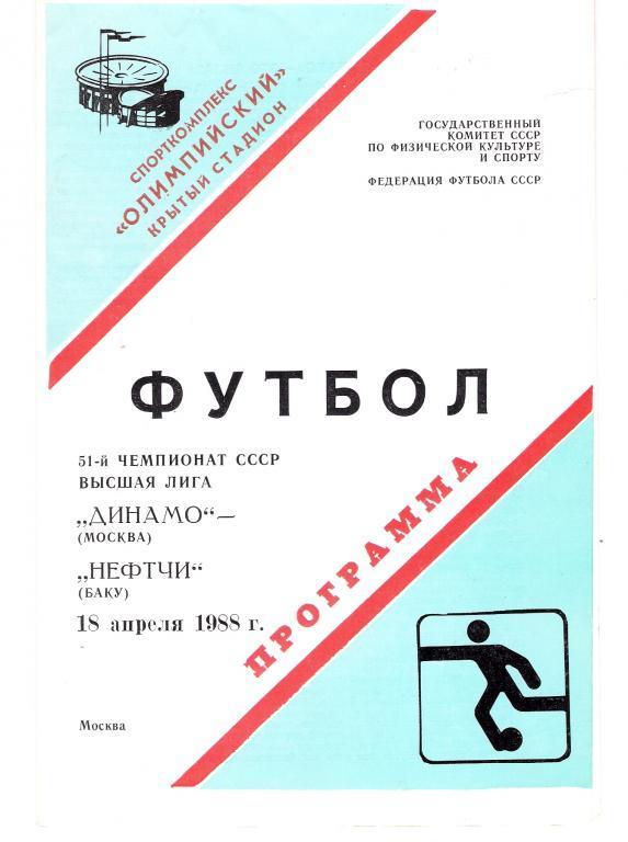 Динамо Москва - Нефтчи Баку 1988