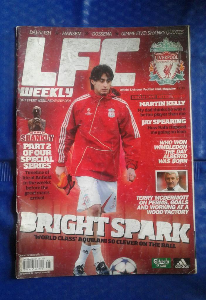 Журнал ЛФК уикли LFC weekly 24 - 30.11.2009 Ливерпуль