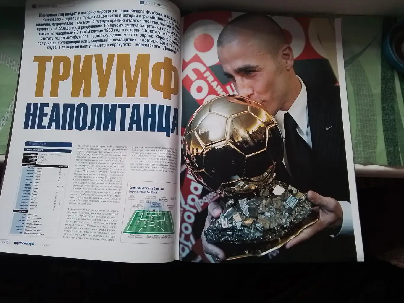 Журнал Футболклуб Киев 2007 N 37 Рауль Каннаваро Р Сени Б Робсон Бекхэм 5