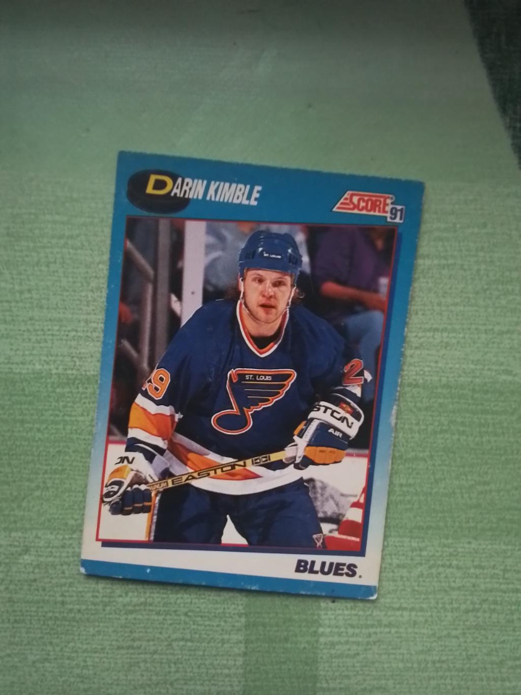 Хоккей Карточка НХЛ SCORE 91 1991 -92 NHL Darin Kimble Saint-Louis Blues # 526