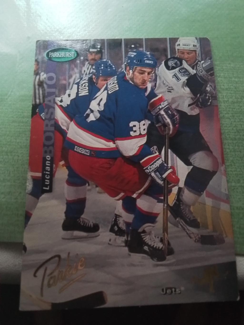 Хоккей Карточка НХЛ PARKHURST 1994 -95 NHL Luciano Borsato Winnipeg Jets # SE200