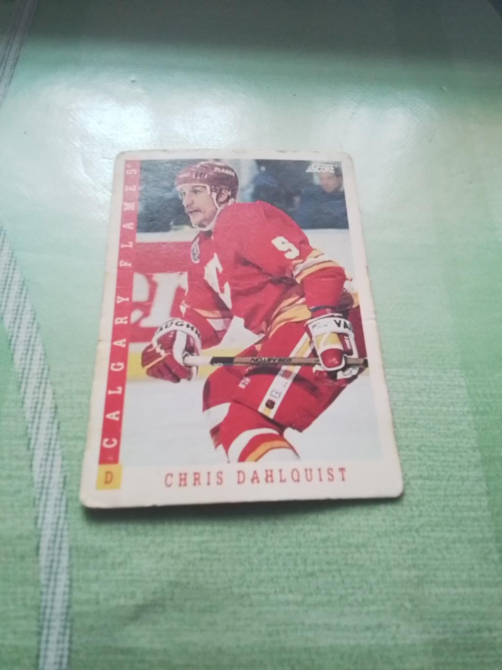 Хоккей Карточка НХЛ SCORE 1993 -94 NHL Chris Dahlquist Calgary Flames # 314
