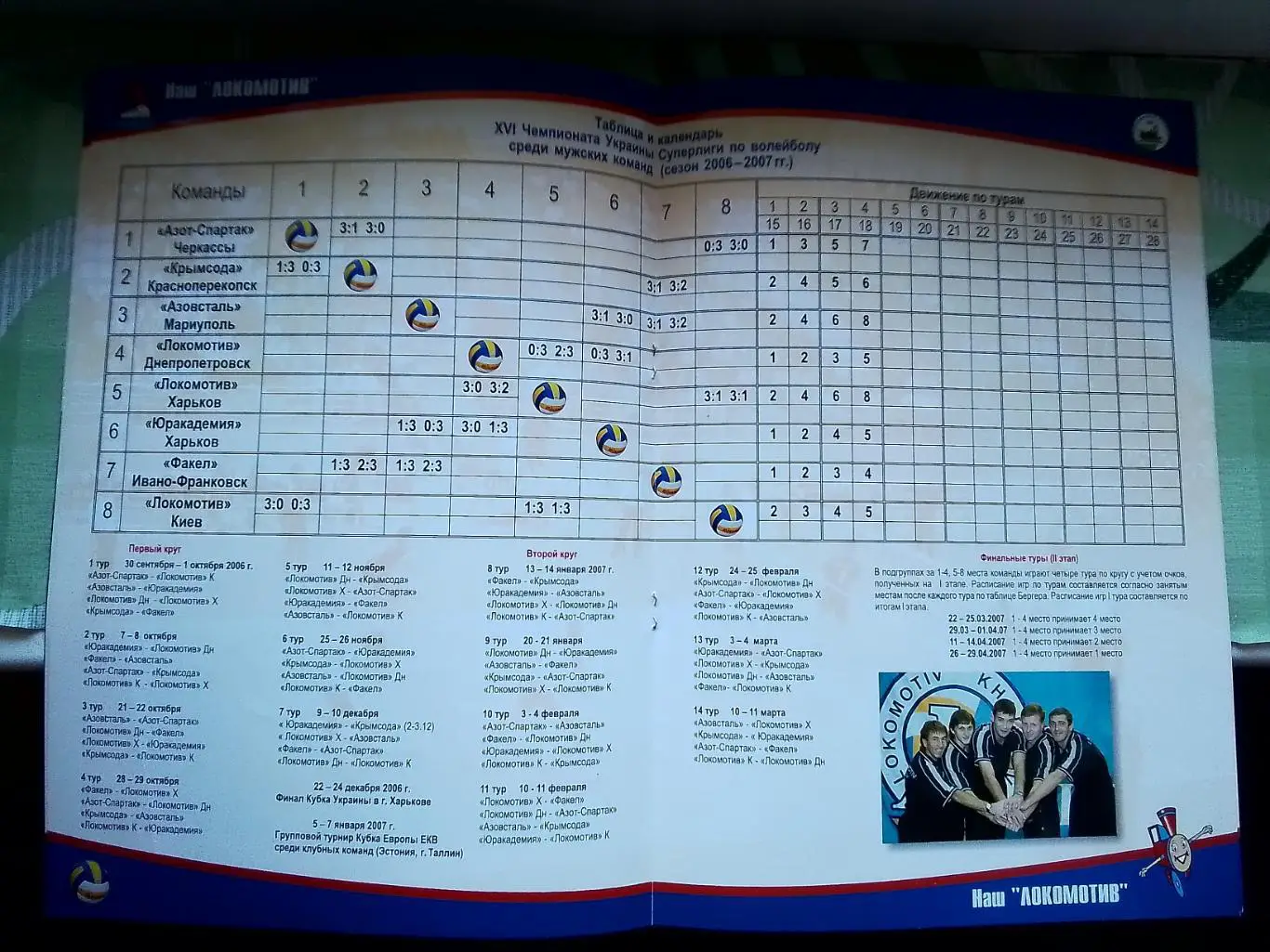 Волейбол Клубный журнал Наш Локомотив 2006 - 2007 Харьков 6