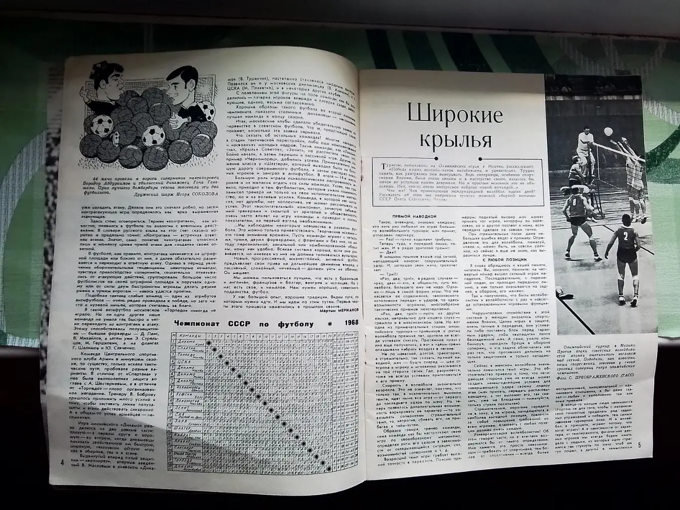 Журнал Спортивные игры 1969 N 1 Динамо Киев - чемпион Италия - чемпион Европы 3