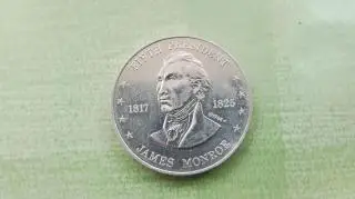 Жетон Бензозаправка Шелл 1968 5 Президент США Джеймс Монро