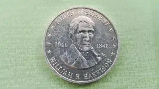 Жетон Бензозаправка Шелл 1968 9 Президент США Вильям Харрисон