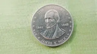 Жетон Бензозаправка Шелл 1968 11 Президент США Джеймс Нокс Полк