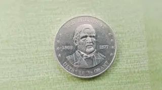 Жетон Бензозаправка Шелл 1968 18 Президент США Юлиссис Симпсон Грант