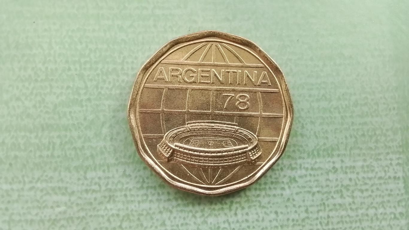 100 песо Аргентина 1977 Чемпионат мира 1978 Футбол 1