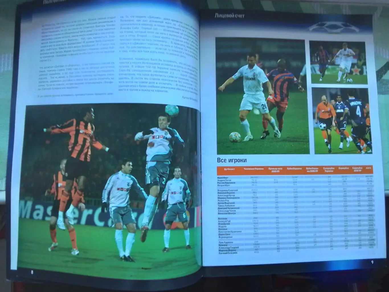 Шахтер Донецк общий постер - Спортинг Лиссабон 2008 - 2009 ЛЧ группа С 2