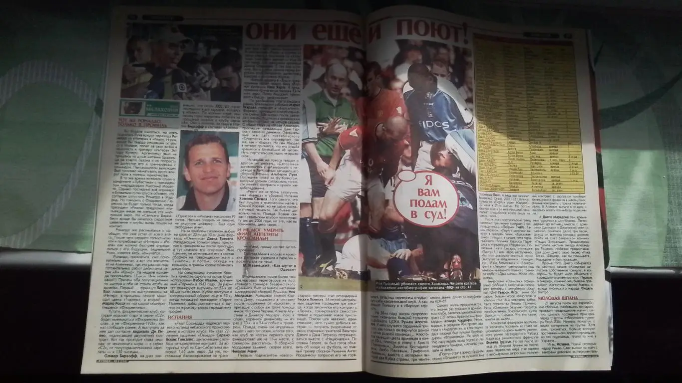 Еженедельник Футбол Украина 2002 19 - 25.08 N 32 Постер Ривальдо Милан 5