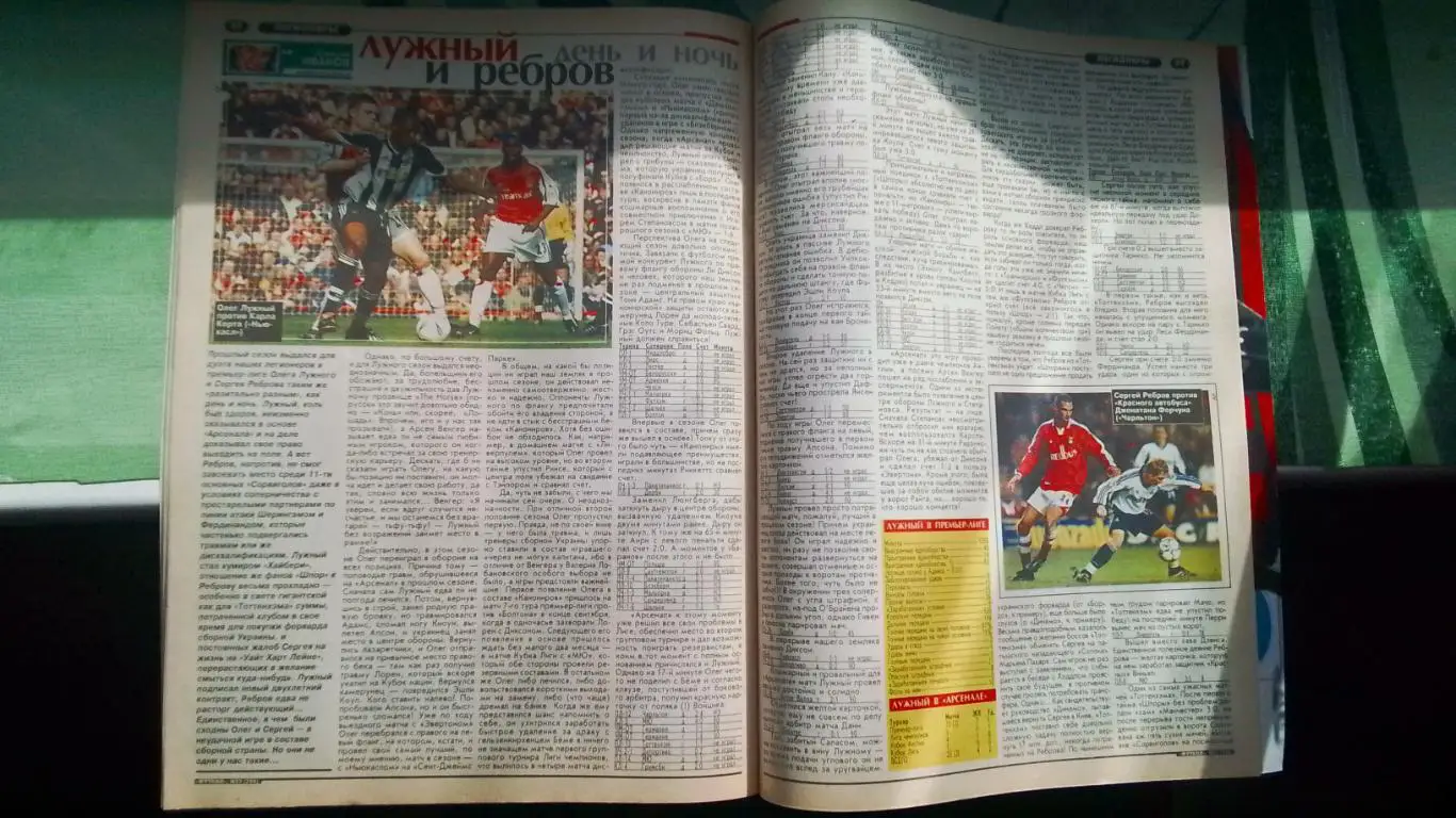 Еженедельник Футбол Украина 2002 19 - 25.08 N 32 Постер Ривальдо Милан 7