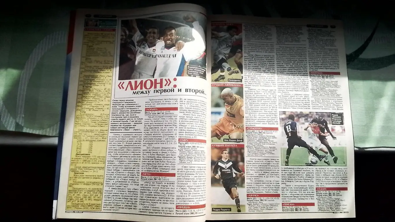 Еженедельник Футбол Украина 2002 5 - 11.08 N 30 Постер Динамо Киев Ринкон 1