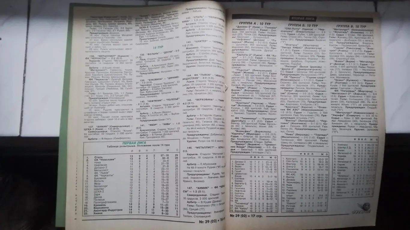 Еженедельник Футбол-ХХІ Украина 1997 N 2 ( 39 ) Владимир Трошкин Д Киев 6