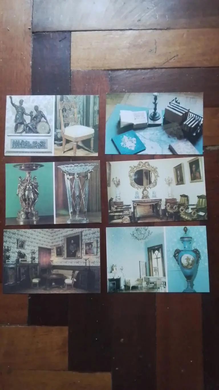 Открытка Набор 18 шт Крым Алупка Воронцовский дворец-музей Интерьеры 1990 4