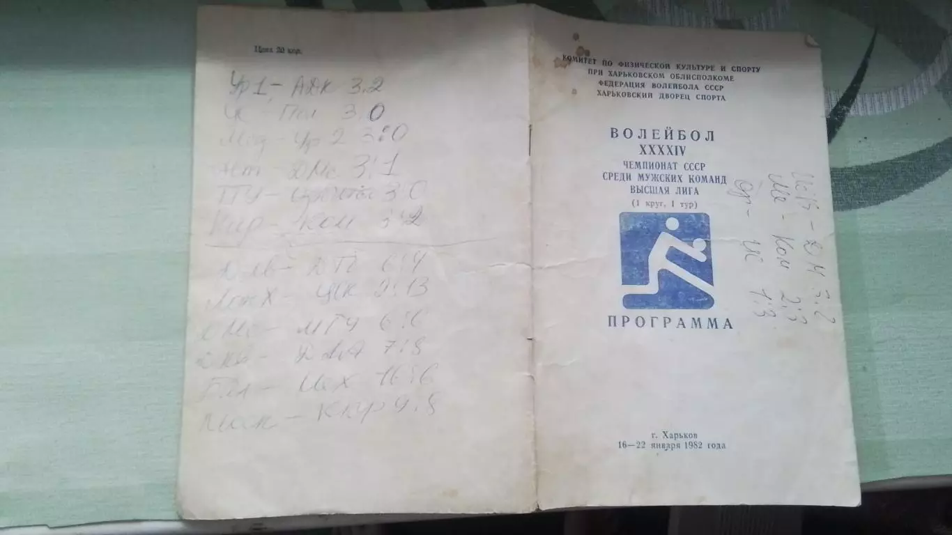Волейбол Харьков 16 - 22 01 1982 Ленинград Рига ЦСКА Луганск Одесса Киев Свердло