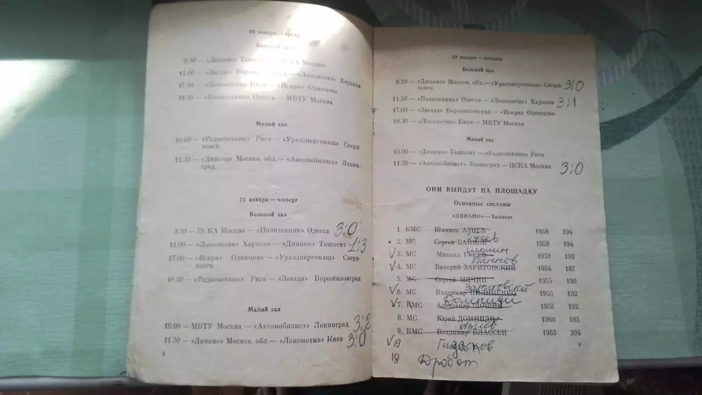 Волейбол Харьков 16 - 22 01 1982 Ленинград Рига ЦСКА Луганск Одесса Киев Свердло 2