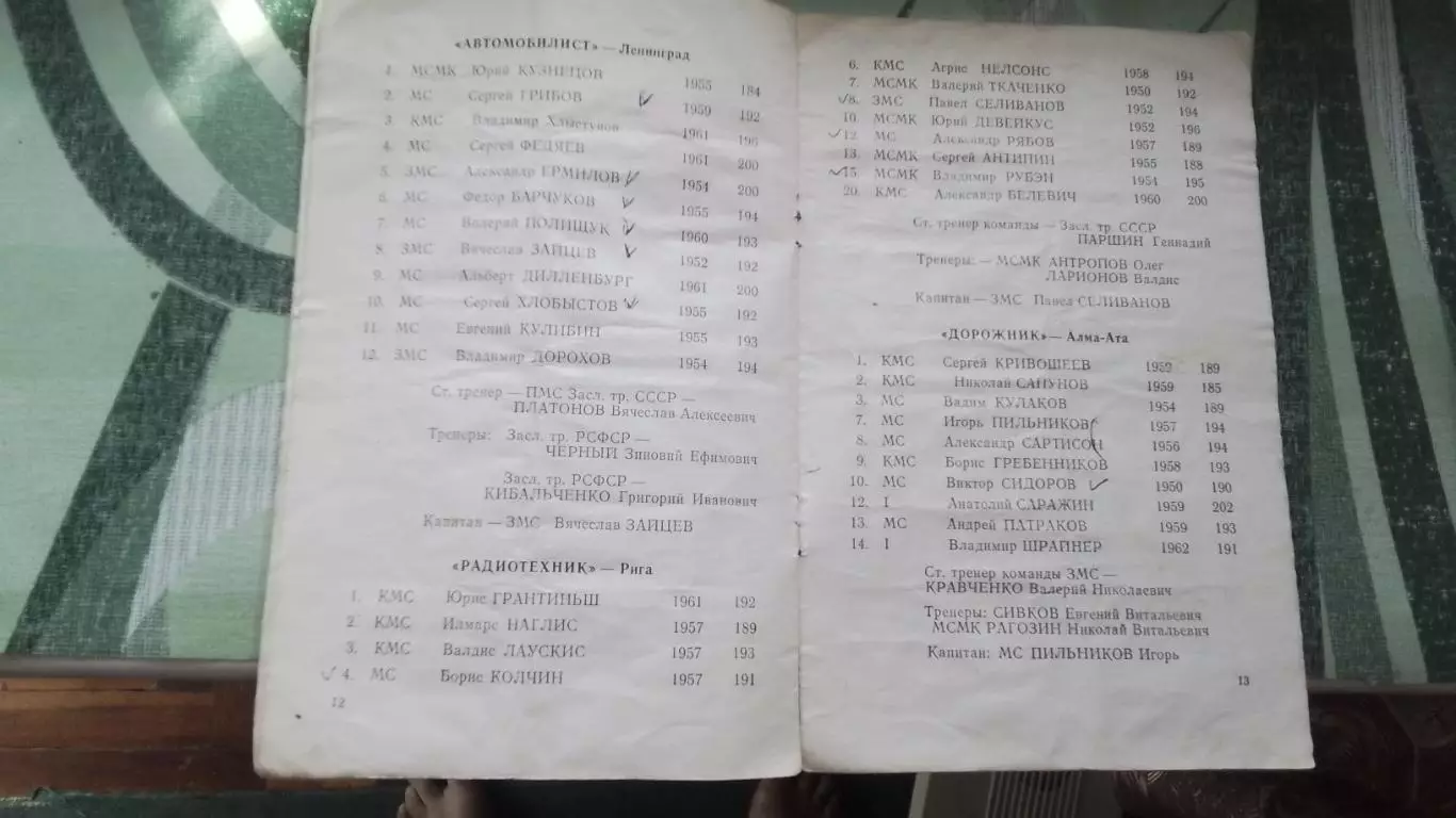 Волейбол Харьков 24 - 30 03 1981 Ленинград Рига ЦСКА Луганск Одесса Киев Свердло 4
