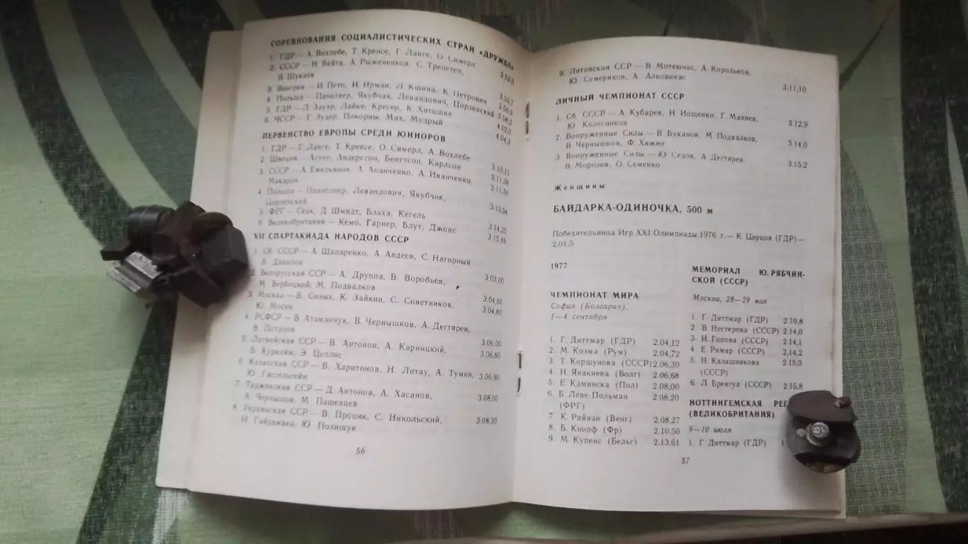 Олимпиала 1980 Справочник от Монреаля до Москвы Гребля на байдарках и каноэ 1