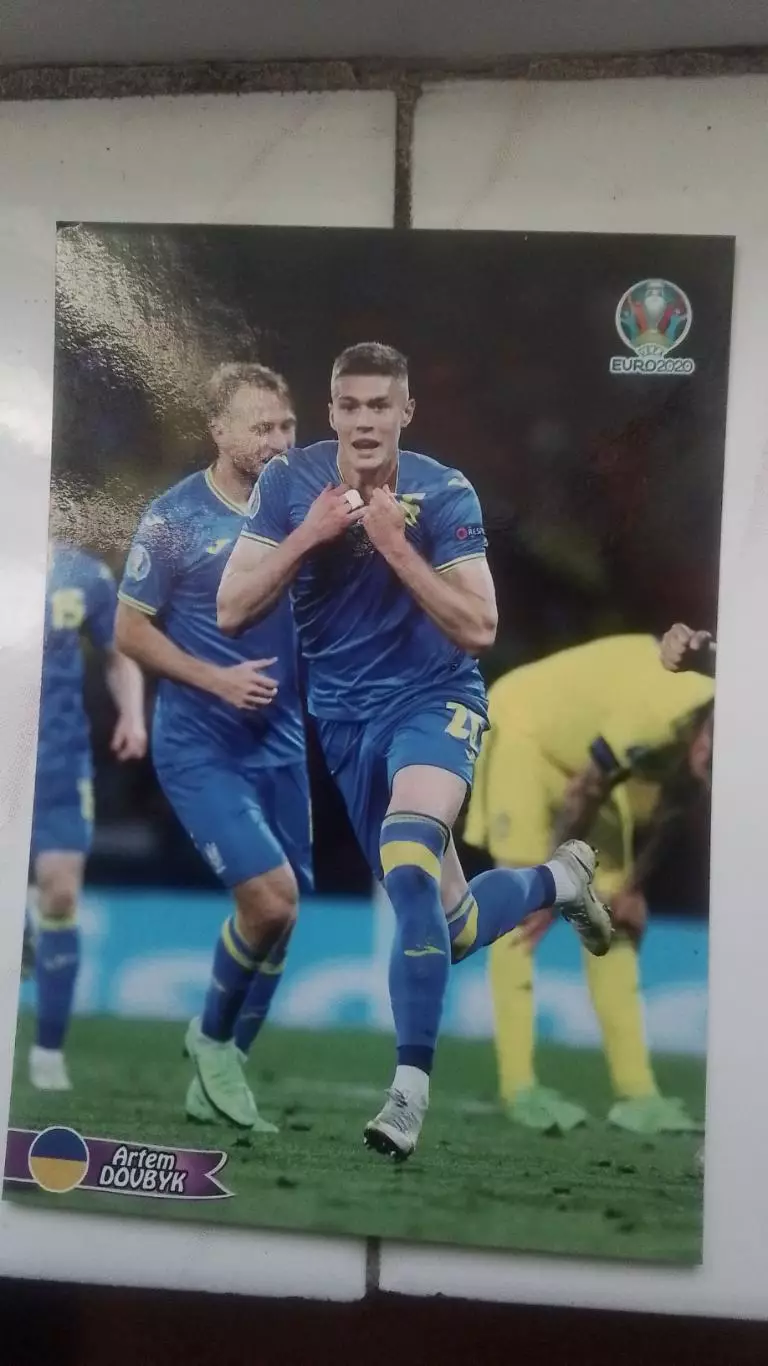 Открытка Евро-2020 Караваев Динамо Киев Довбик Днепр Сб Украина 2021 1