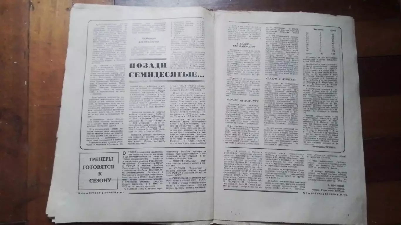 Еженедельник Футбол хоккей 1980 N 1 (1023) 3
