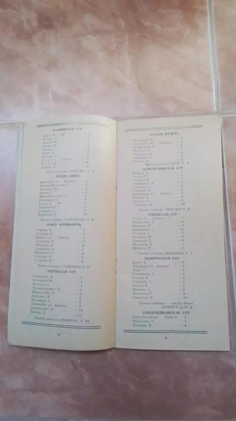 Волейбол Програма ч та 1952 Динамо Спартак Локомотив Москва Киев Ленинград Казан 3