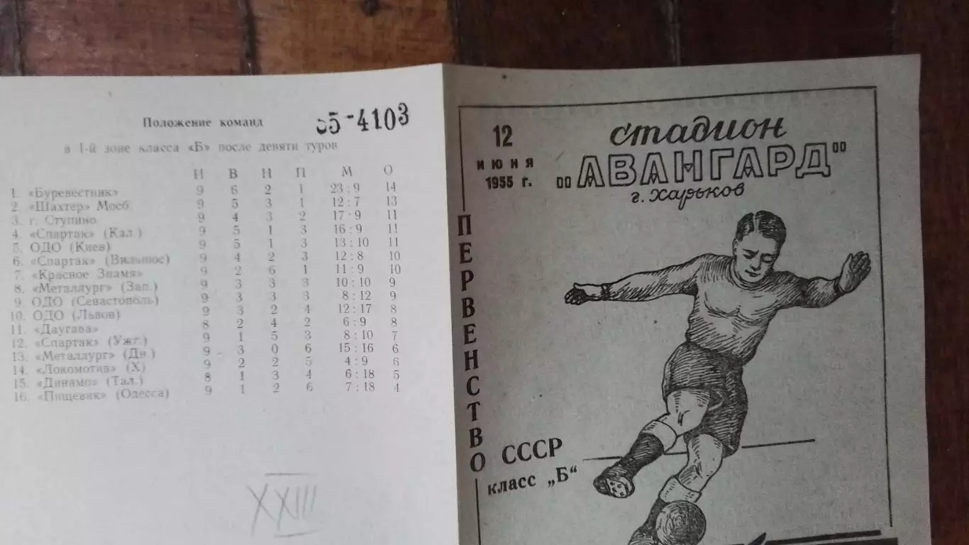 Локомотив Харьков - Пищевик Одесса 1955 1