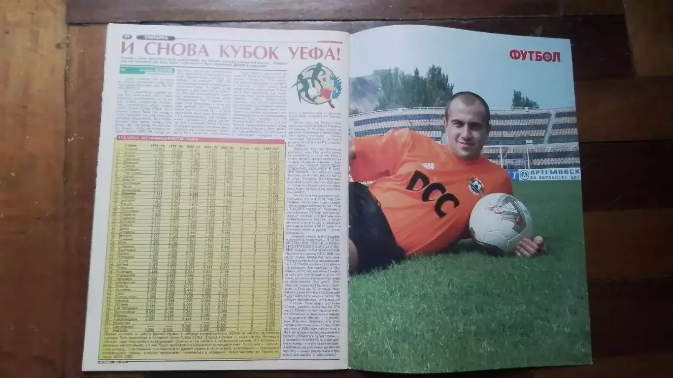 Еженедельник Футбол Украина 2002 22.11 - 2.12 N 46 Постер - Гена Зубов Ш Донецк 1