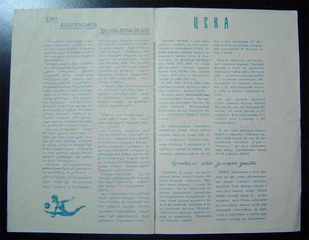 Динамо Тбилиси - ЦСКА Москва 1964г. 2