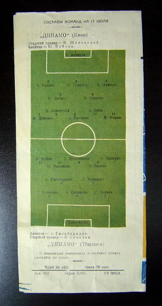 Динамо Тбилиси - Динамо Киев 1958г. 1