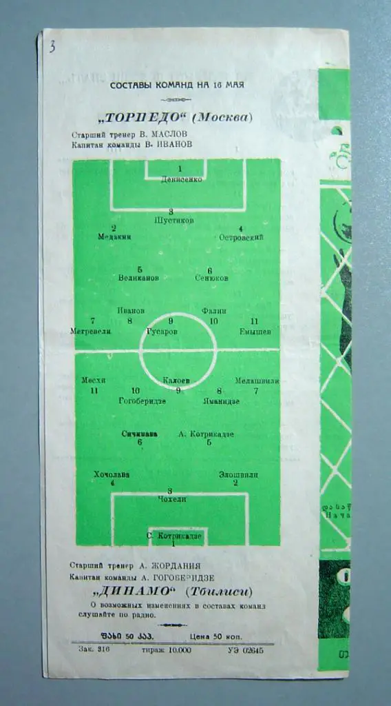 Динамо Тбилиси - Торпедо Москва 1959г. 2