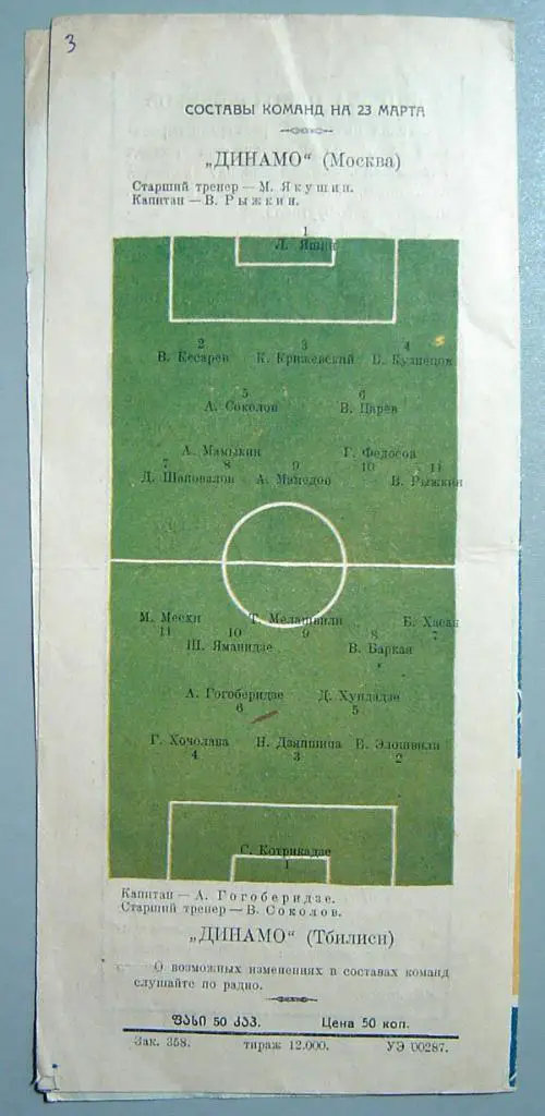 Динамо Тбилиси - Динамо Москва 1958г. 2