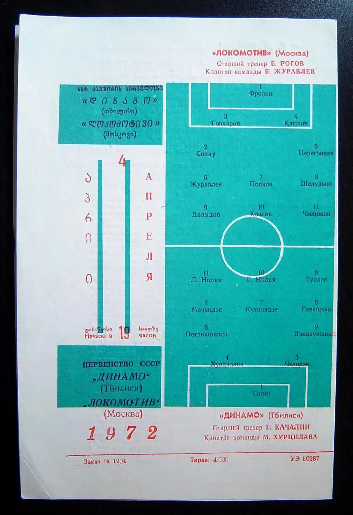 Динамо Тбилиси - Локомотив Москва 1972 г. 2
