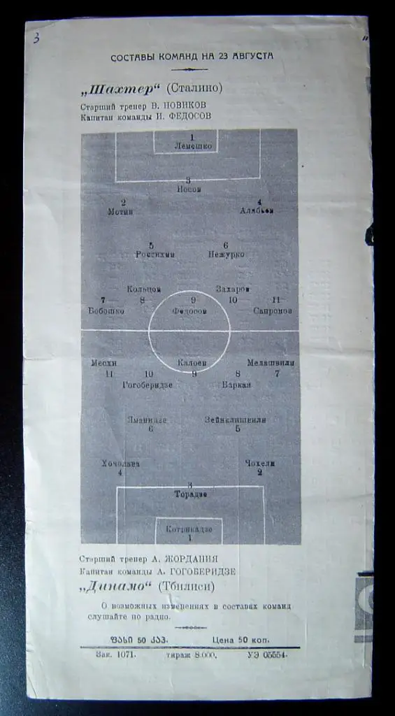 Динамо Тбилиси - Шахтер Сталино 1959 г. 2