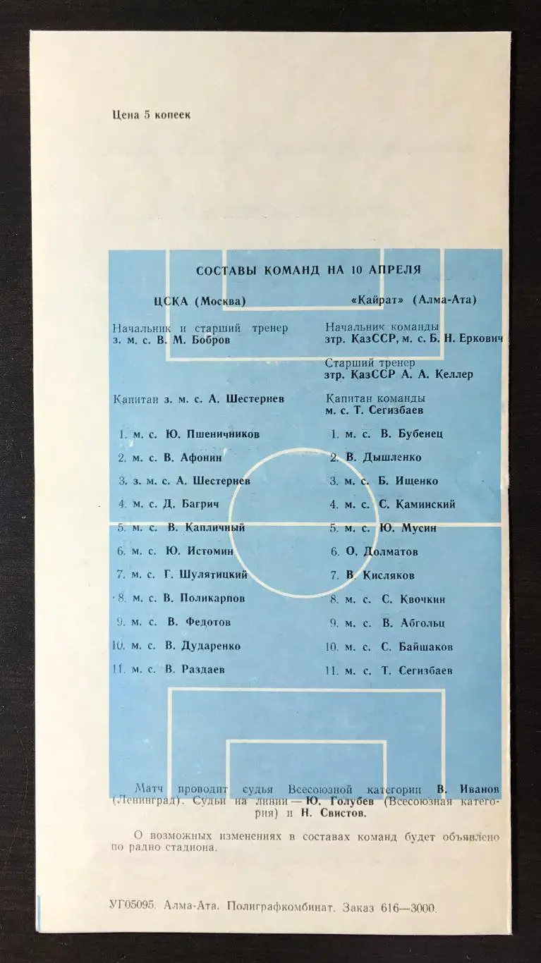 Кайрат Алма-Ата - ЦСКА 1968 г. 2