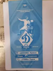 Программка матча чемпионата Динамо Брянск - Томь Томск 28.06.2004г.