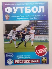 Программка к футбольному матчу Динамо Барнаул - Кузбасс Кемерово 05.08.2010г.