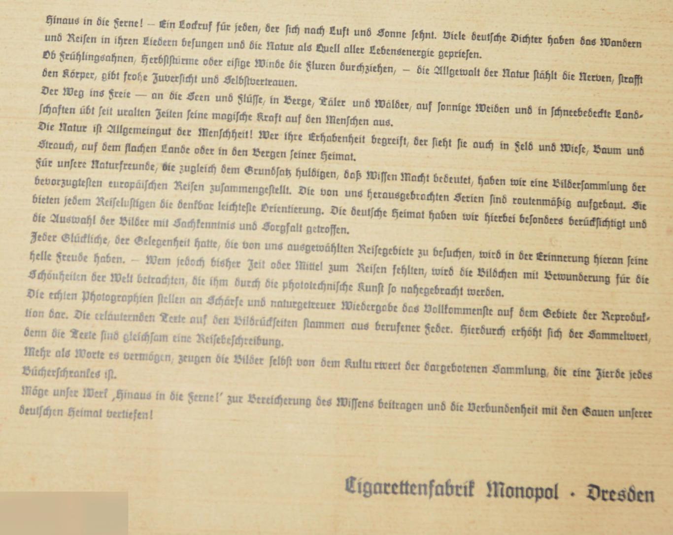 Путеводитель по Европе. Путешествие, не выходя из дома.Cigarettenfabrik Monopol, Дрезден 1932 1