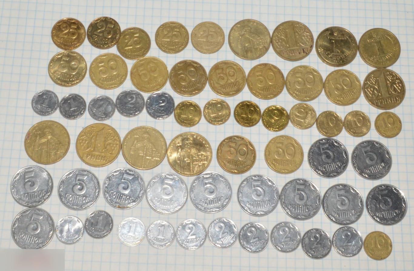 разные монеты украины 60 шт 2