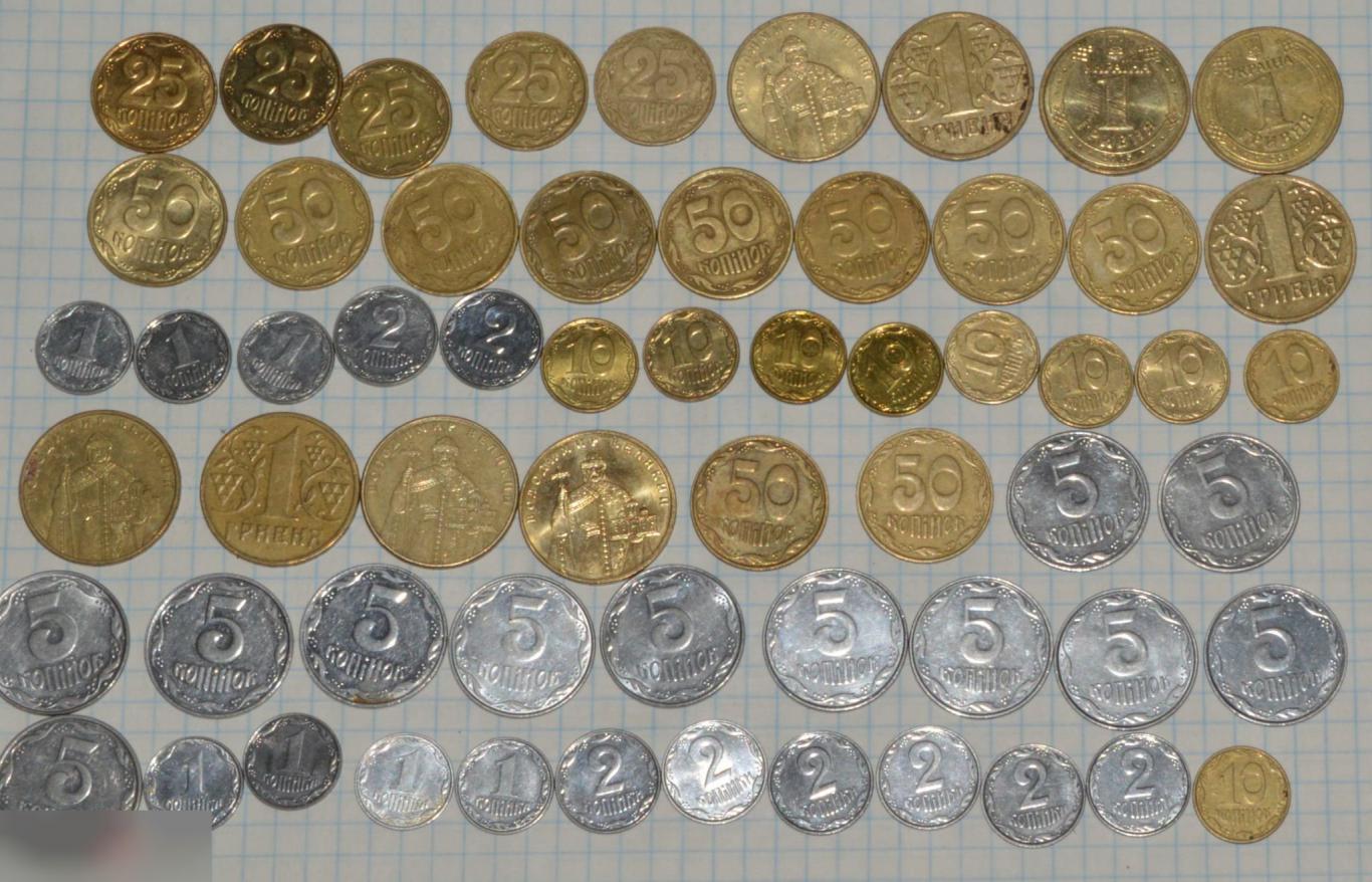 разные монеты украины 60 шт 3