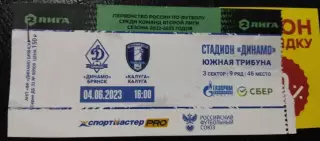 Билет Динамо (Брянск) - ФК Калуга 4.06.2023