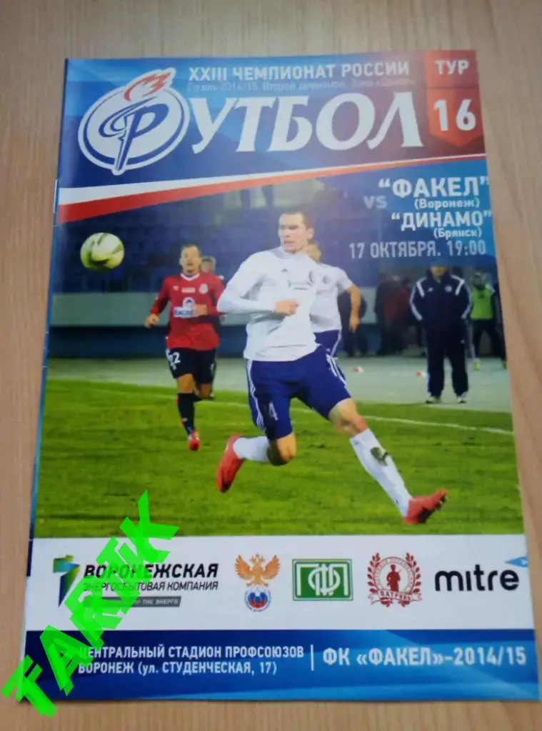Факел Воронеж - Динамо Брянск 17. 10.2014
