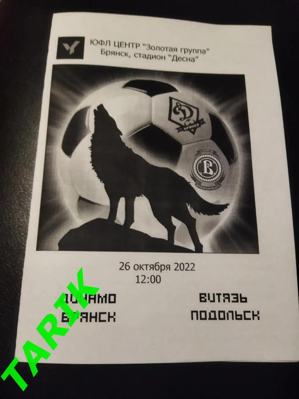 ЮФЛ ЦЕНТР Динамо Брянск - Витязь Подольск 26.10.2022(альтернативная)