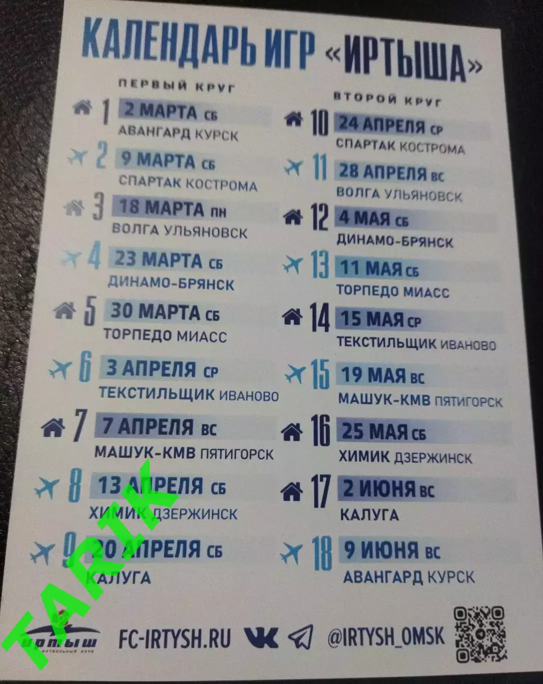 Карточка Дмитрий Сычёв ФК Иртыш Омск 1