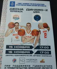 Баскетбол Десна Брянск - Динамо 2 Уфа 2025