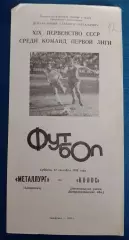 Металлург Запорожье - Колос Никополь 17-09-1988